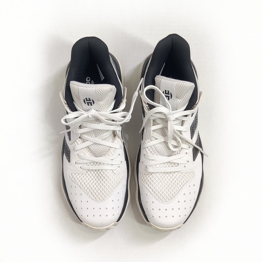 Adidas harden step backs shoes for men, size 10, black and white, barely used.